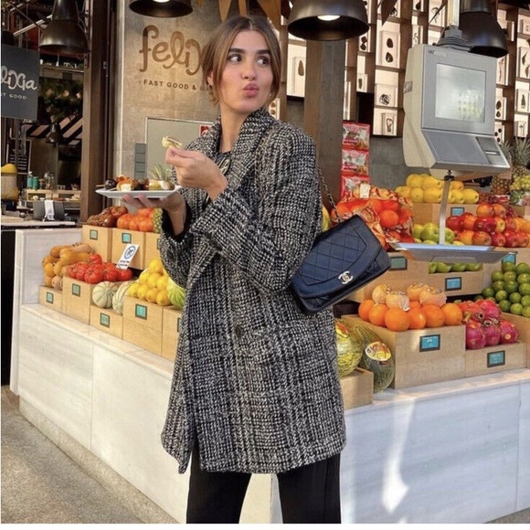 MANGO Oversized Anna Tweed Blazer (M) - Picture 4 of 12